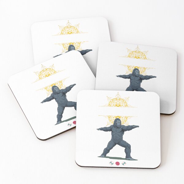 Item preview, Sasquatch Warrior II Yoga Pose - Zen Bigfoot Graphic Tee & Sticker designed and sold by Whimsy Trail Co.