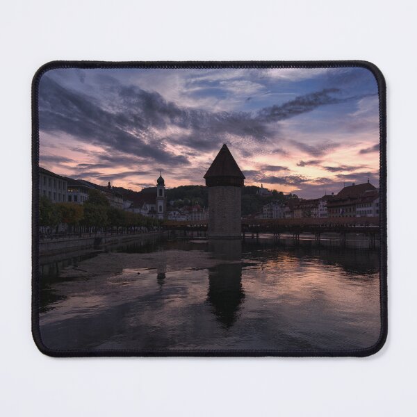 Item preview, Evening Magic over Lucerne Skyline Poster designed and sold by dkl4u.