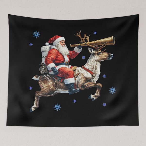 Item preview, Santa Riding Reindeer Telescope Christmas designed and sold by Litely.