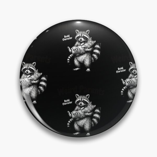 Item preview, Weird Parents Build Character Raccoon Holding Cat Funny Meme Design designed and sold by lionSutuShop.