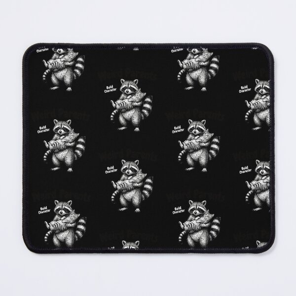 Item preview, Weird Parents Build Character Raccoon Holding Cat Funny Meme Design designed and sold by lionSutuShop.
