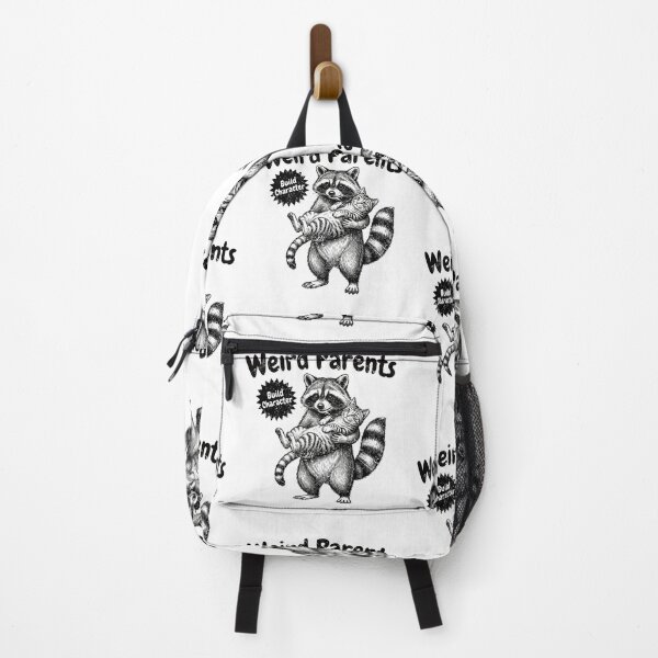 Item preview, Weird Parents Build Character Raccoon Holding Cat Funny Meme Design designed and sold by lionSutuShop.