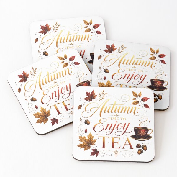 Item preview, Autumn Time To Enjoy Tea Quote designed and sold by OlesiaCraft.