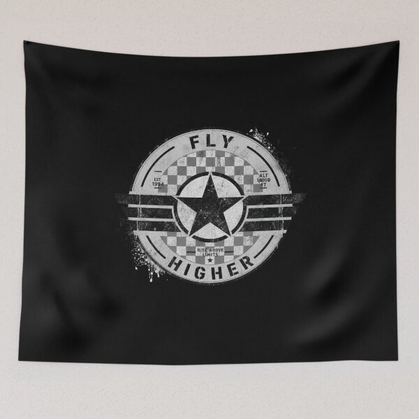 Item preview, Fly Higher Vintage Aviation Star Emblem Military Wings Badge designed and sold by jeshands.