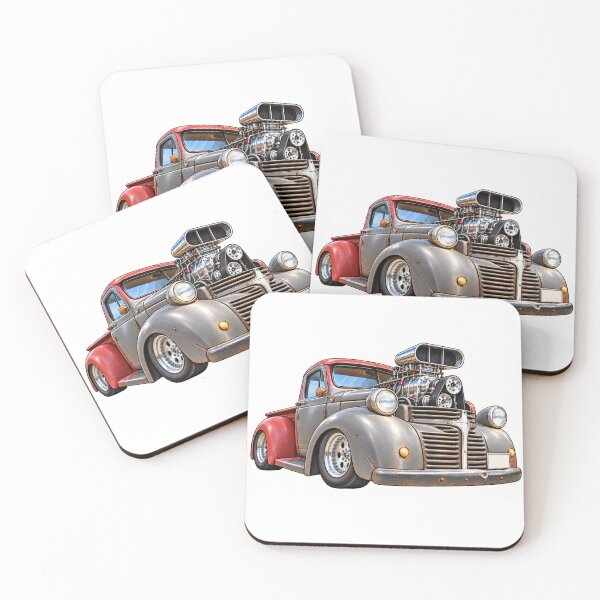 Item preview, Supercharged Street Rod Pickup – Automotive Caricature designed and sold by Russell Thorne.