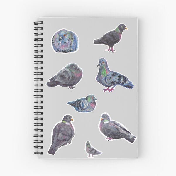Item preview, Pigeon Hang-Out - hand painted birbs designed and sold by SophieStockArt.