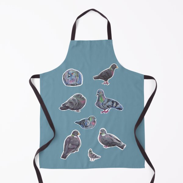 Item preview, Pigeon Hang-Out - hand painted birbs designed and sold by SophieStockArt.