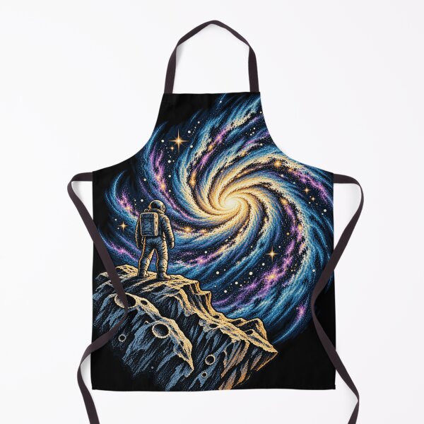 Item preview, Astronaut Looking At Spiral Galaxy Cosmic Space Art designed and sold by AstroPal28.
