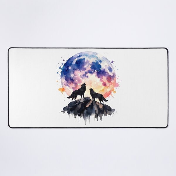 Item preview,  Watercolor Wolves and the Full Moon  designed and sold by silviaol.