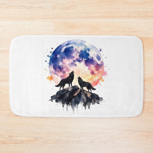 Item preview,  Watercolor Wolves and the Full Moon  designed and sold by silviaol.