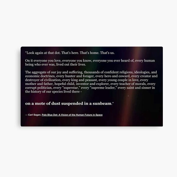 Pale Blue Dot Canvas Print