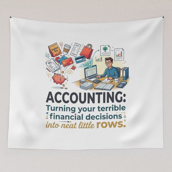 Item preview, Accounting: Turning your terrible financial decisions into neat little rows. designed and sold by jrzvibe.