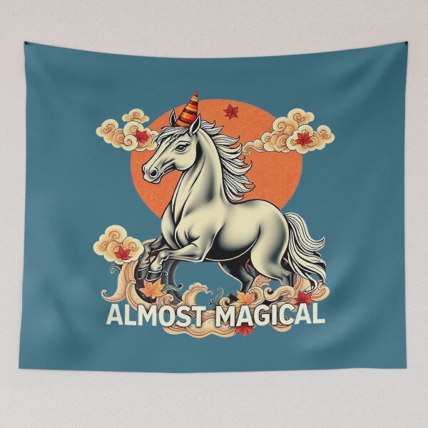 Item preview, Almost Magical Unicorn Vintage Fantasy Horse. designed and sold by Endless7Art.