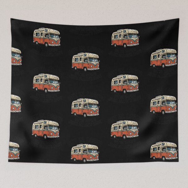 Item preview, Vintage Retro Camper Van Road Trip Tailgate Fan Graphic Design designed and sold by lionSutuShop.