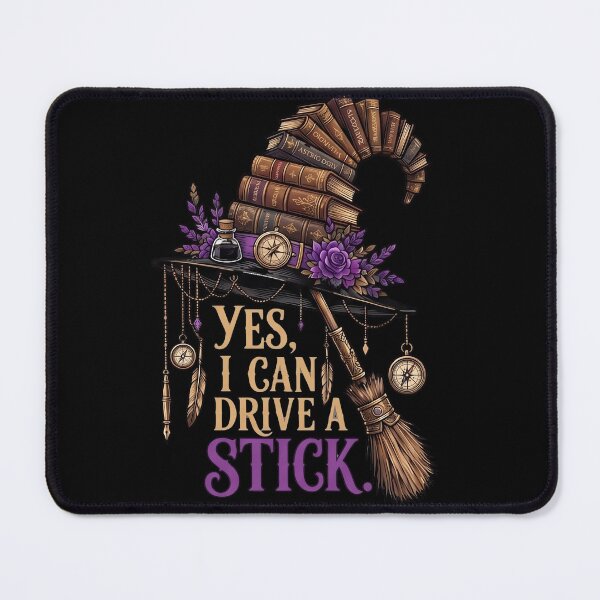 Item preview, Yes, I Can Drive a Stick Witchy Book Lover Manual Transmission Design designed and sold by ArcaneArtistry.