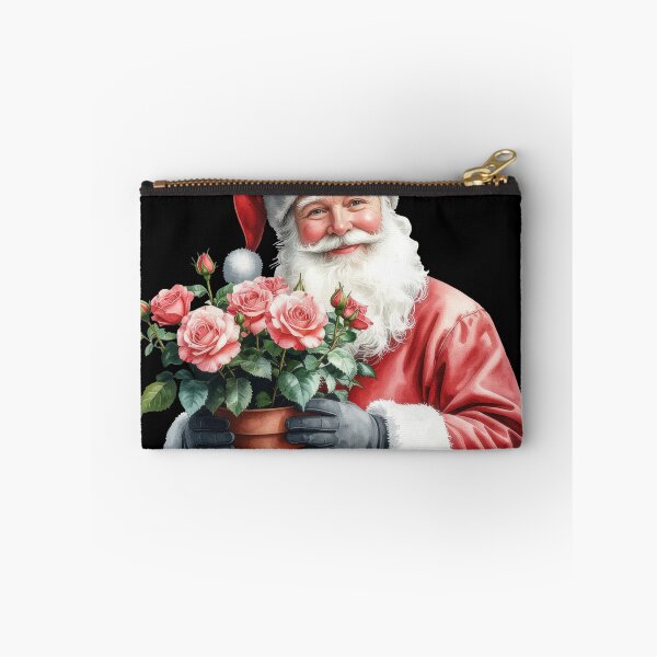 Item preview, Santa Claus Holding Pink Roses Flowers designed and sold by Litely.