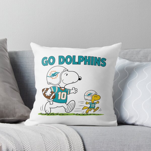 Item preview, Snoopy & Woodstock Miami Dolphins Football Retro F343 designed and sold by GLUVY-THEME.