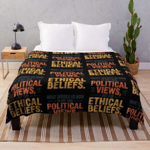 Item preview, Ethical Beliefs Not Political Views Meaningful Activist Typography Design designed and sold by lionSutuShop.