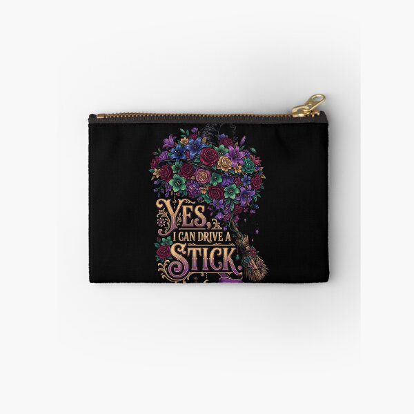 Item preview, Yes, I Can Drive a Stick Floral Witch Halloween Design designed and sold by ArcaneArtistry.