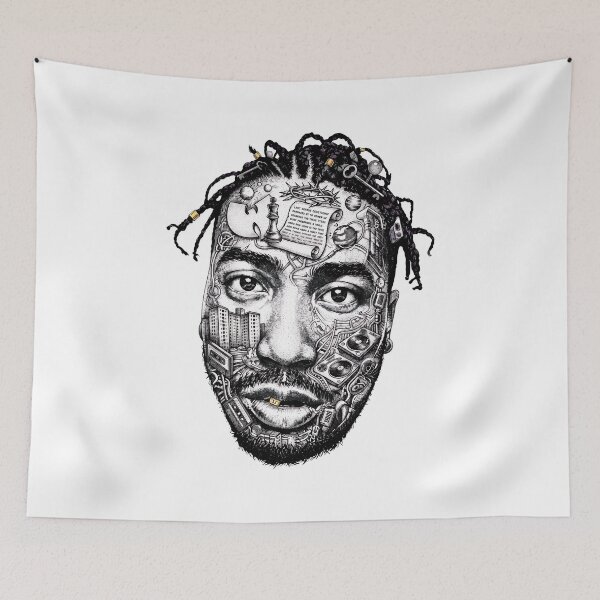 Item preview, Streetwear Culture Halftone Portrait Ink Sketch Collage Graphic designed and sold by AbdullahiStinne.