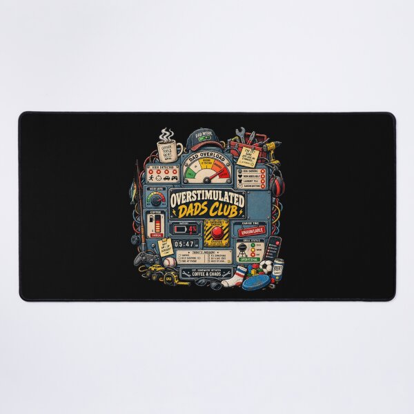 Item preview, Overstimulated Dads Club Control Panel - Dad Overload Critical Funny Dad Life Machine designed and sold by Neurospicy Trolls.