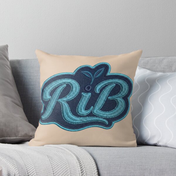 Item preview, RiB Script Organic Emblem Ocean Blue Typography designed and sold by Rib-Brand.