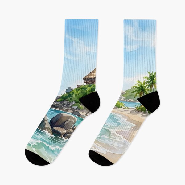 Item preview, Póster de viaje a Cabo San Juan, Colombia – Impresión en acuarela designed and sold by POSTERIOCREW.