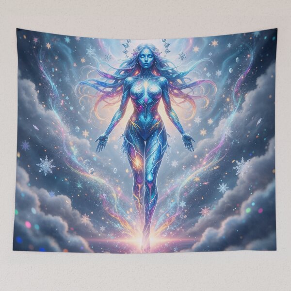 Item preview, Shakti Goddess in Cosmic Ascension – Visionary Goa High Frequency Portrait designed and sold by The Sensing Room.