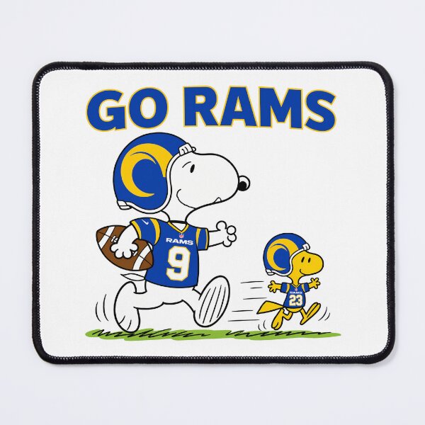 Item preview, Snoopy & Woodstock Los Angeles Rams Football Retro F345 designed and sold by GLUVY-THEME.