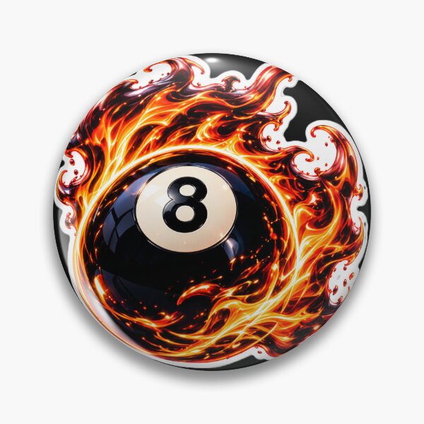 Item preview, Flaming 8 Ball Billiards Sticker – Fiery Pool Ball Retro Gaming & Barroom Aesthetic designed and sold by AstraDrip Studio.