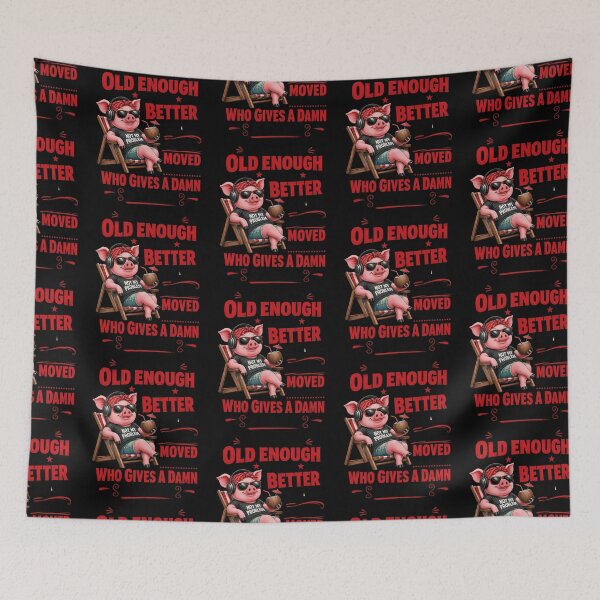 Item preview, Chilling Beach Pig Funny Sarcastic Aging Retirement Humor Design designed and sold by lionSutuShop.