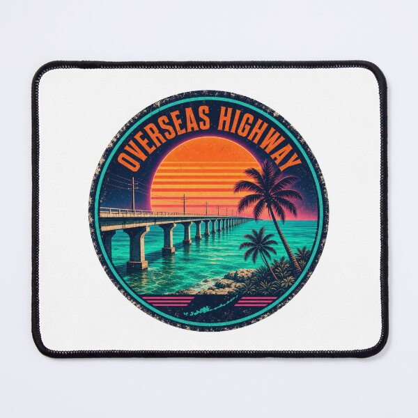 Item preview, Overseas Highway Florida Keys 1980s Synthwave Bridge designed and sold by jeshands.