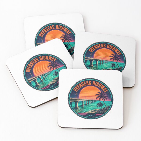 Item preview, Overseas Highway Florida Keys 1980s Synthwave Bridge designed and sold by jeshands.