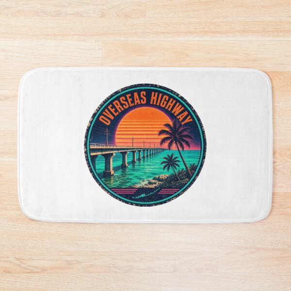 Item preview, Overseas Highway Florida Keys 1980s Synthwave Bridge designed and sold by jeshands.