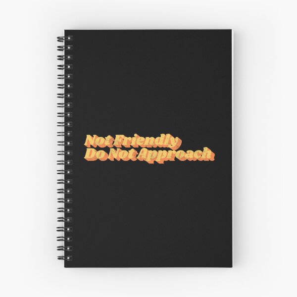 Item preview, Not Friendly Do Not Approach Retro Funny Introvert Warning Typography designed and sold by Chonkz.