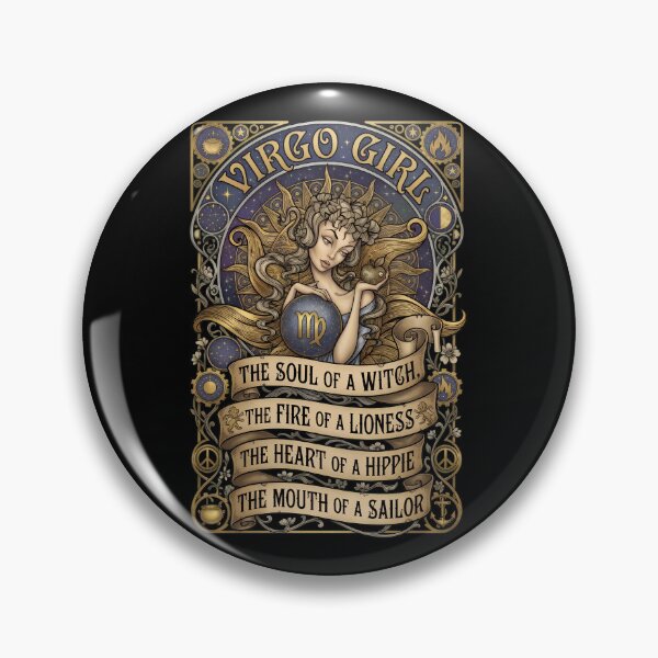 Artikelvorschau, Virgo Zodiac Astrology Witch Goddess Vintage Nouveau Banner entworfen und verkauft von AbdullahiStinne.
