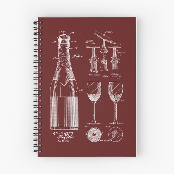 Item preview, Wine Lover Patent Prints Bottle, Glass, Corkscrew designed and sold by MadebyDesign.