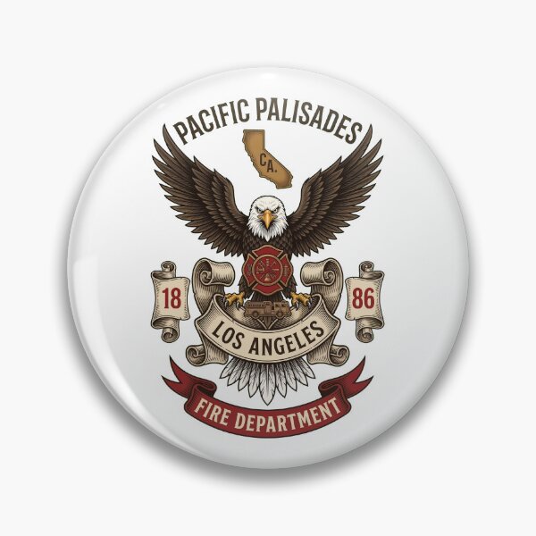 Item preview, Fire Department Service Eagle Shield Retro Varsity Badge designed and sold by AbdullahiStinne.