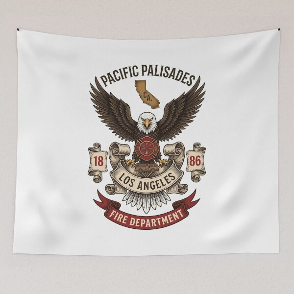 Item preview, Fire Department Service Eagle Shield Retro Varsity Badge designed and sold by AbdullahiStinne.
