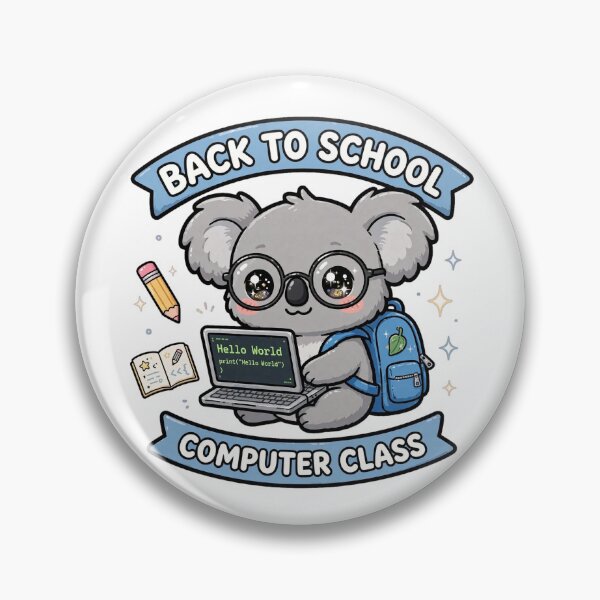 Item preview, Cute Koala Back To School Computer Class Coding designed and sold by Wildlife-Walk.