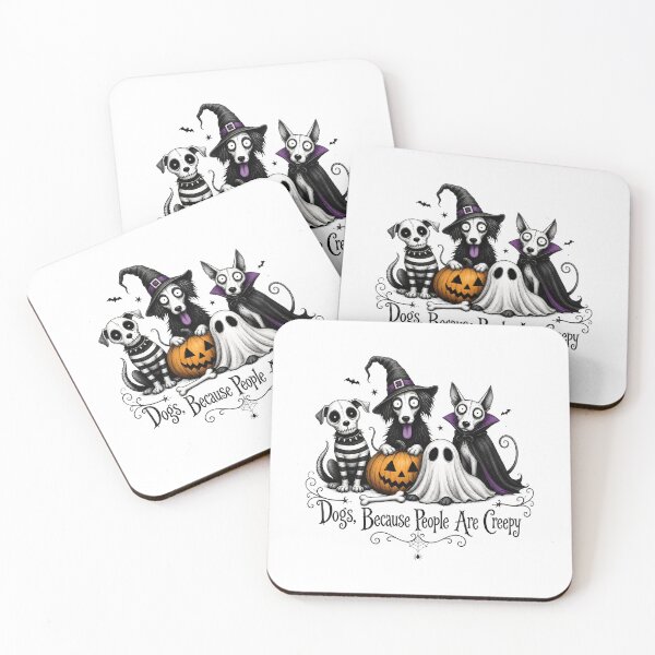 Item preview, Dogs Because People Are Creepy Halloween Dog Art designed and sold by SoyLamderma.