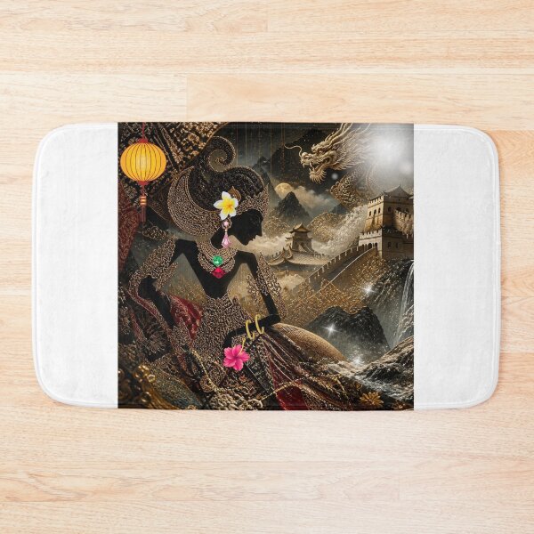 Item preview, Golden Wayang Woman and Dragon Lantern Fantasy designed and sold by ChotipahArt.
