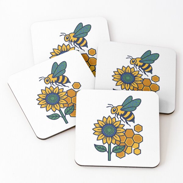 Item preview, Honeybee and Sunflower Botanical Illustration designed and sold by seunghus.