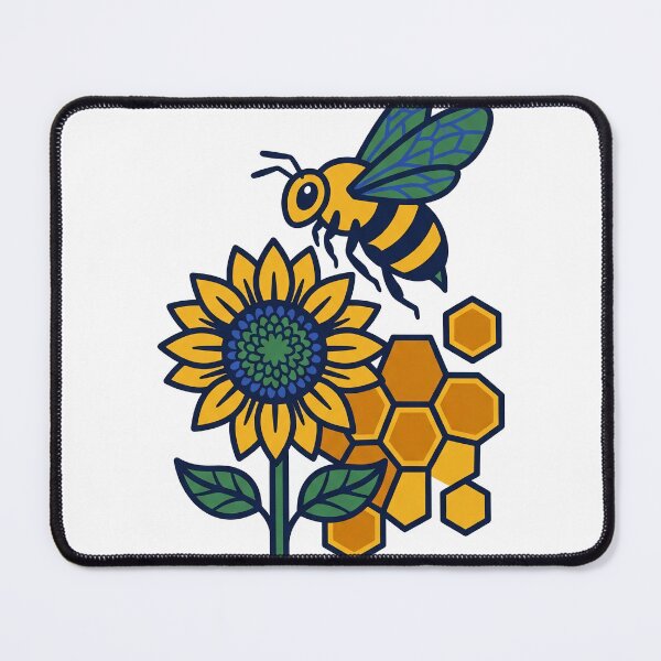 Item preview, Honeybee and Sunflower Botanical Illustration designed and sold by seunghus.