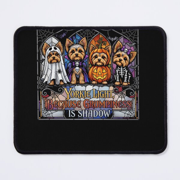 Item preview, Yorkie Halloween Stained Glass Grumpy Dog Costume Funny Halloween designed and sold by ArcaneArtistry.