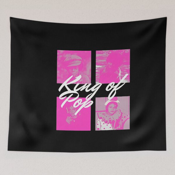 Item preview, King of Pop Icon Halftone Portrait Pink Neon Poster designed and sold by AbdullahiStinne.