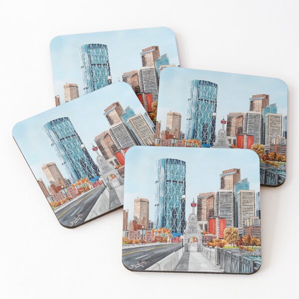 Item preview, Calgary Watercolor Print – Canada Travel Wall Art designed and sold by POSTERIOCREW.
