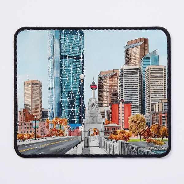 Item preview, Calgary Watercolor Print – Canada Travel Wall Art designed and sold by POSTERIOCREW.
