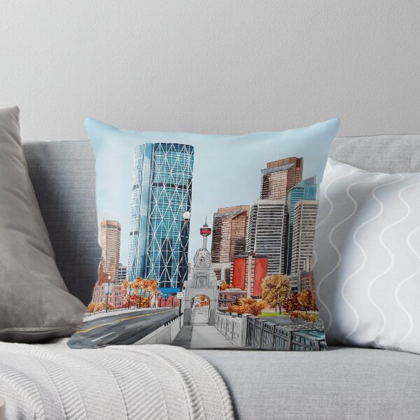 Item preview, Calgary Watercolor Print – Canada Travel Wall Art designed and sold by POSTERIOCREW.