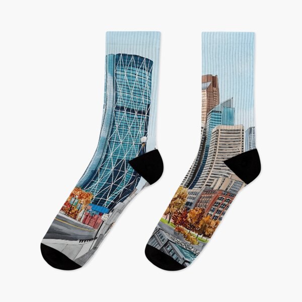 Item preview, Calgary Watercolor Print – Canada Travel Wall Art designed and sold by POSTERIOCREW.